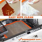 Silicone Baking Mats - Best German Silicone - Non Slip Silicone Baking Sheet, Non Stick Reusable Silicone Mats for Baking, Oven Liner, Counter Mat - 9x13 inch, Set of 2