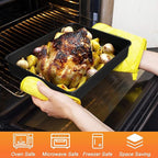 Herogo Deep Baking Pan Set of 2, 8 X 10.5 Inch Non-Stick Sheet Cake Pan for Oven, Rectangle Stainless Steel Lasagna Brownies Casseroles Cakes Bakeware, Oven Safe