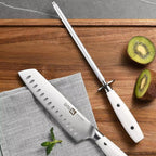 Klaus Meyer Stahl 19 Piece High Carbon Exclusive German Steel Knife Block Set (White)