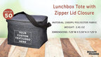 Custom Insulated Cooler Lunch Bag Set of 50, Personalized Bulk Pack - Perfect for Work, Travel, Outdoor Events - Black