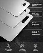 Katuchef Titanium Cutting Board for Kitchen, 100% Pure Titanium Cutting Board Food Grade,Non Toxic chopping board, Dishwasher safe, Easy to Clean(Set of 3)
