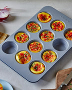 Caraway Non-Stick Ceramic 12-Cup Muffin Pan - Naturally Slick Ceramic Coating - Non-Toxic, PTFE & PFOA Free - Perfect for Cupcakes, Muffins, and More - Black