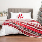 PAVILIA Premium Christmas Sherpa Throw Blanket | Christmas Decoration Reindeers, Fleece, Plush, Warm, Cozy Reversible Microfiber Holiday Blanket 50 x 60