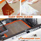 Silicone Baking Mat - Best German Silicone - Non Slip Silicone Baking Sheet, Non Stick Reusable Silicone Mats for Baking, Oven Liner, Counter Mat - 2 Quarter Sheets Baking Mat