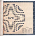 Sapid Extra Thick Silicone Pastry Mat Non-slip with Measurements for Non-stick Silicone Baking Mat Extra Large, Dough Rolling, Pie Crust, Kneading Mats, Countertop, Placement Mats (20" x 28",Gray)