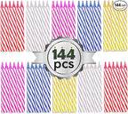 by Tugba Aydan - Birthday Candle - 144 Count Mix Color Birthday Candles for Cake, Cake Candle for Birthday, Party Small Candles…
