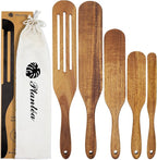 As Seen On TV, Spurtles Kitchen Tools Wooden, Plantéa Handmade Wooden Spoons for Cooking, Heat Resistant Spurtle Set Cooking Utensil For Non-Stick Cookware, Stirring, Mixing, Whisking, Serving