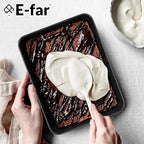 E-far Small Toaster Oven Baking Pan, 9.4 x 7 Inch Nonstick Stainless Steel Rectangle Cake Pan for Baking Brownies Casseroles Lasagna, Stainless Steel Core & Nonstick Coating, Non-toxic & Oven Safe