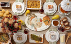 Mud Pie Watercolor Turkey Platter, White, 14"" x 20 1/2"