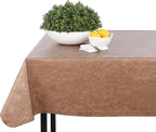 Yourtablecloth Heavy Duty Vinyl Rectangle or Square Tablecloth – 6 Gauge Heavy Duty Tablecloth – Flannel Backed – Wipeable Tablecloth with Vivid Colors & Many Sizes 52 x 70 Camel Print