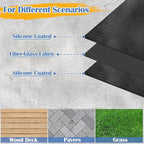 Ogrmar 76 x 52 Inch Under Grill Mats for Outdoor Grill, Indoor Fire Pit/Fireplace Mat, Waterproof Oil-Proof Grill Floor Pads, BBQ Mat Protector for Deck, Patio and Grass (76 * 52 Inch)