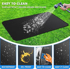 Large 75 x 40 inch Under Grill Mats for Outdoor Grill, Double-Sided Fireproof Deck Patio Protector Mat, Waterproof Oil-Proof BBQ Floor Pad Indoor Fire Pit Fireplace Mat