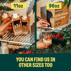 Wandering Bear Straight Black Organic Cold Brew Coffee - Extra Strong, Bold, Smooth, Unsweetened, Shelf-Stable, Ready to Drink, 100% Organic Iced Cold Brewed Coffee Drink - 32 fl oz, 3 pack