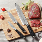 NANFANG BROTHERS Damascus Knife Set 4 PCS, Japanese Knife Set, VG10 Steel Core Chefs knives Sets, Professional Ultra Sharp Kitchen Knives, Equipped with Ergonomic Handles