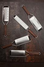 Microplane Master Series Wood Handle Stainless Steel Frame Extra Coarse Blade Cheese Grater
