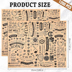 Outus 1200 Pcs 8 x 10 Inch Deli Wax Paper Sheets Grease Resistant Tray Basket Liners Newsprint Paper Water and Grease Proof Sandwich Wrapping Square Hot Dog Wrappers for Food Baking (Brown)