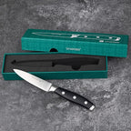 linoroso Paring Knife 3.5 inch Small Kitchen Knife with Elegant Gift Box, Sharp Forged German Carbon Stainless Steel Fruit Knife, Full Tang, Ergonomic Handle-Classic Series