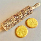 Embossed Rolling Pin for Ceramic WILD POPPY. Clay Roller and Ceramic Stamp for Embossing Pottery. Baking Gifts for Women by Algis Crafts for Embossed Cookies