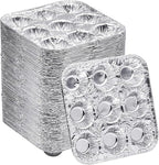 9-Cavity Mini Cupcake and Muffin Pans | Disposable Aluminium Baking Pans | Use for Baking Mini Muffin, Cupcake, Cake | For Weddings, Parties, Birthdays, Gatherings (48 Pack)