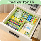 Vtopmart 25 PCS Plastic Drawer Organizers Set, 4-Size Versatile Bathroom and Vanity Drawer Organizer Trays, Storage Bins for Makeup, Bedroom, Kitchen Gadgets Utensils and Office