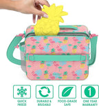 Bentgo Buddies Reusable Ice Packs - Slim Ice Packs for Lunch Boxes, Lunch Bags, and Coolers - Multicolored 4-Pack (Pineapple)