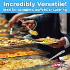 Super Strong, Ergonomic 11 in Serving Spoon 3 Pk. Big, Stainless Steel Spoons for Cooking, Baking, Stirring and Basting. Best Kitchen Flatware for Buffet and Banquet Service in Restaurants and at Home