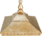 Deco 79 Polystone Solid Decorative Jars, 8" x 8" x 12", Gold
