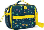 Bentgo Kids Lunch Bag - Durable, Double-Insulated Lunch Bag for Kids 3+; Holds Lunch Box, Water Bottle, & Snacks; Easy-Clean Water-Resistant Fabric & Multiple Zippered Pockets (Space)
