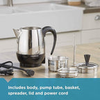 Farberware Electric Coffee Percolator, FCP240, Stainless Steel Basket, Automatic Keep Warm, No-Drip Spout, 4 Cup