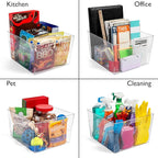 ClearSpace Clear Plastic Storage Bins – XL 8 Pack Perfect Kitchen or Pantry Organization Fridge Organizer and Storage Bins, Cabinet Organizers