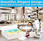 Gourmet 10in White Bakery Box 1 Pack/SINGLE BOX. Cute Window Display for Pies, Cakes, Cupcakes, Pastries. Transport Baked Goods With a Sturdy Carrier. Give Sweet Holiday Gifts at Work or School