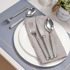 60-Piece 18/10 Heavy Duty Flatware Set for 12, High End Thick Handle Silverware Set, Luxury Forged Design, Dishwasher Safe