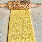 GARDEN BLOSSOMS 3 Small Size Embossed Rolling Pin Set. Wooden Laser Engraved Embossing Dough Roller for Embossed Cookies Gift for Birthday, Easter by Algis Crafts