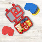 Bentgo Buddies Reusable Ice Packs - Slim Ice Packs for Lunch Boxes, Lunch Bags, and Coolers - Multicolored 4-Pack (Truck)