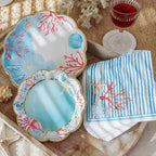 Kate Aspen Beach Party Decorations - 62 Piece Coastal Plates and Napkins Party Supplies for 16 Guests - Summer Tableware for Bridal Shower, Luau, Wedding, Pool Parties & More