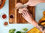 DURA LIVING 3-Piece Kitchen Knife Set – Ultra-Sharp German Stainless Steel, 8” Chef, 5” Utility, and 3.5” Paring Knives with Ergonomic Handles, Multipurpose Kitchen Knife Set, Black