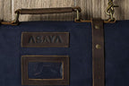 Asaya Waxed Canvas Knife Roll - 15 Knife Slots, Card Holder and Large Zippered Pocket - Genuine Leather, Cloth and Brass Buckles - for Chefs and Culinary Students - Knives Not Included