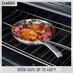 Calphalon Classic Stainless Steel Cookware Set, 10-Piece, Impact-Bonded Aluminum Base, Stay-Cool Handles