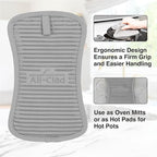 All-Clad Premium Pot Holder & Hot Pad: Heat Resistant to 500 Degrees - 100% Cotton, 10"x6.25" Hot Pad for Kitchen and Barbeque, (1-Pack), Titanium