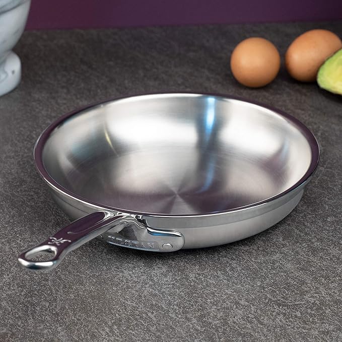 Hestan - ProBond Collection - Professional Clad Stainless Steel Frying Pan, Induction Cooktop Compatible, 8.5-Inch