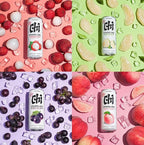 CHI FOREST Sparkling Water Beverage, 4 Flavors Variety Pack, Zero Sugar, 11.16 fl oz Cans (Pack of 24)