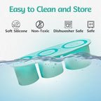 Ice Mold Tray – Round Ice Cube Mold for 40oz Tumbler, Stanley & Hydrojug – Silicone Ice Tray with Storage Bin – Perfect for Cold Drinks & Travel (Yellow)