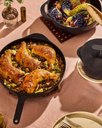 Caraway Cast Iron Skillet - 12” Enameled Cast Iron Pan With 3 Layer Enamel Coating - No Seasoning Required - Compatible With All Stovetops - Free From Forever Chemicals - Gray