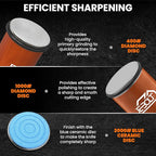 Rolling Knife Sharpener, Rolling Knife Sharpener kit with 2 diamond and blue ceramic for Steel, Knife sharpener roller with 15 & 20 degree Magnetic Angle for Kitchen Knives