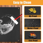 TOHONFOO 60 x 48 in Under Grill Mat for Outdoor Grill - Fireproof BBQ Mats for Grilling to Protect The Deck, Patio, Pavers - Easy to Clean Indoor Fireplace Mat - 1mm