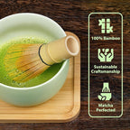 Matcha Whisk Set, 9-Piece Matcha Kit with Bowl (Chawan), Whisk and Holder – Ceramic Matcha Tea Set for Making Matcha Latte – Matcha Set for Starters with Tray and Storage Bag