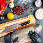 8 Inch Japanese Chef Knife - Professional Stainless Steel Kitchen Knife, Chef's Knives with Ergonomic Handle - Strong, Sharp Edge - Tool for Cutting, Carving, Slicing - Luxury Gift Box