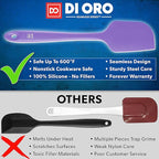 DI ORO Silicone Spatula Set - Rubber Kitchen Spatulas for Baking, Cooking, & Mixing - 600°F Heat-Resistant & BPA Free Silicone Scraper Spatulas for Nonstick Cookware - Dishwasher Safe (3pc, Lavender)