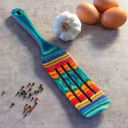 Baltique Montego Bay Collection 13" Wooden Spurtle Spatula – Colorful Birch Wood Cooking Utensil, Nonstick Safe, Versatile Stirring & Serving Tool