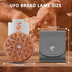 UFO Bread Lame Cutter for Homemade Sourdough,Bread Scorer Tool for Sourdough with 5 Blades and Storage Cover,Slashing Tool Bread Cutting Knife for Artisan Bread and Baguette Makers,Leaf